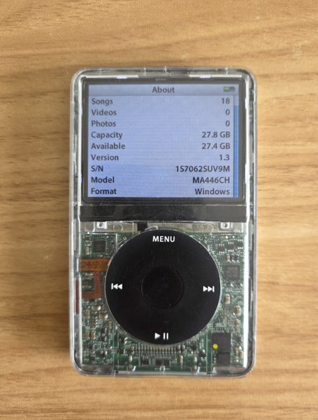 iPod Video/Classic 5.5th Gen 30GB - Clear and new Battery! Carousel 2
