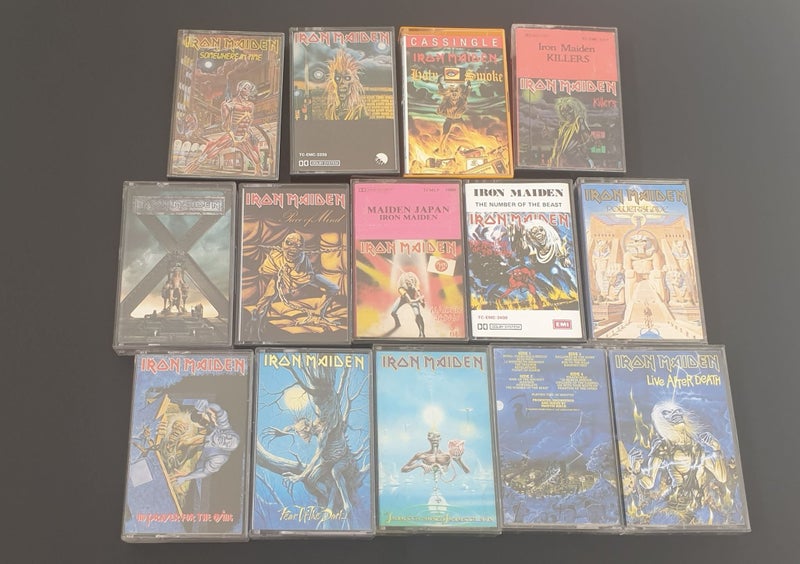 Bulk lot Iron Maiden Cassette Tapes old Carousel 1