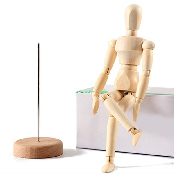 Artist Wooden Manikin Mannequin 8 Inch Manikin Flexible Joints Puppet Drawing Carousel 1