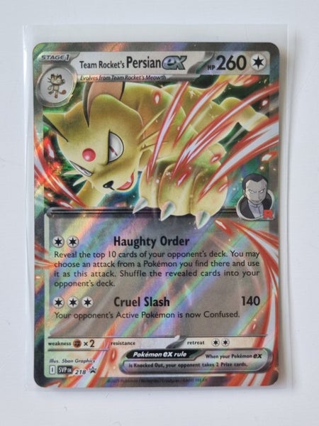 Team Rocket's Persian EX - Scarlet & Violet - BlackStar Promo 218 (MINT) Carousel 1