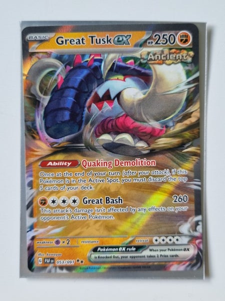 Great Tusk EX - Paldean Fates - Double Rare 053/091 (MINT) Carousel 1