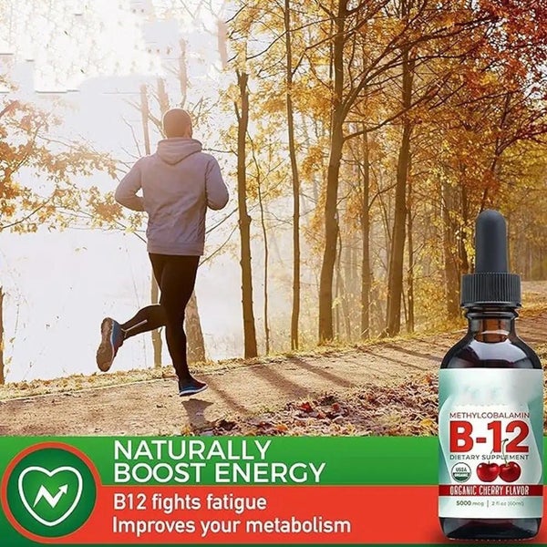 Vitamin B12 Drops 500mcg per Serving Vegan Energy Booster Carousel 2