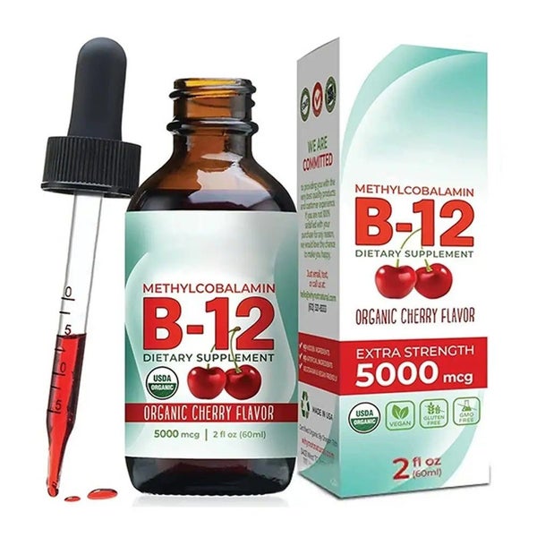 Vitamin B12 Drops 500mcg per Serving Vegan Energy Booster Carousel 10