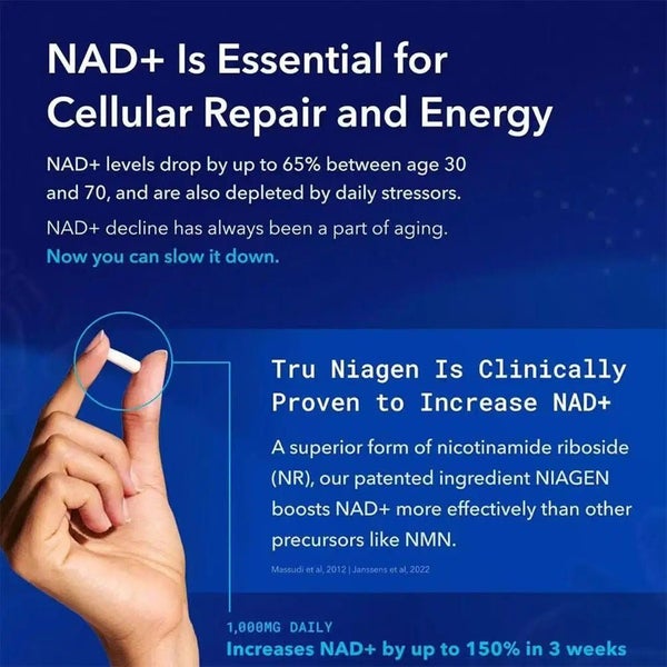 TRU NIAGEN NAD+ Supplement 300mg - Boosts Cellular Energy Supports Brain Carousel 11