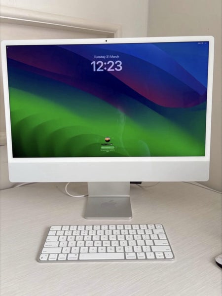 Apple Imac wit M1 chip, apple key board and ergonomic mouse, purchased 2023. Carousel 1