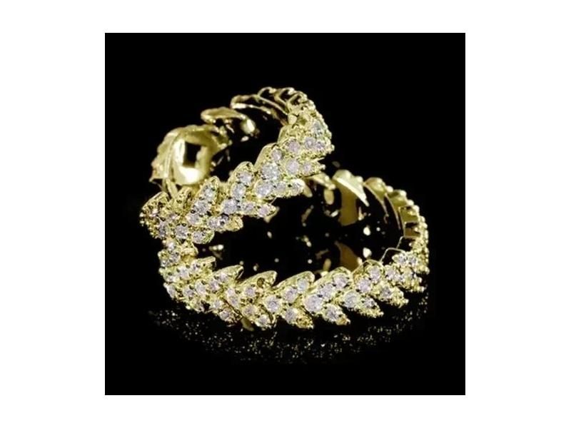 Foliage Ear Cuff Inlay Zircon Non-Piercing For Women Carousel 1