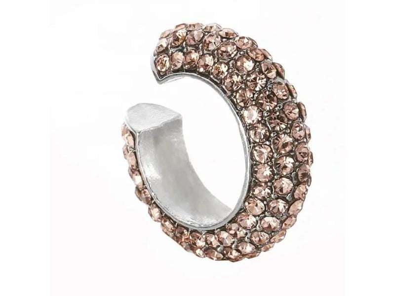 Bohemian C-Shape Rhinestone Ear Clips For Women Carousel 1