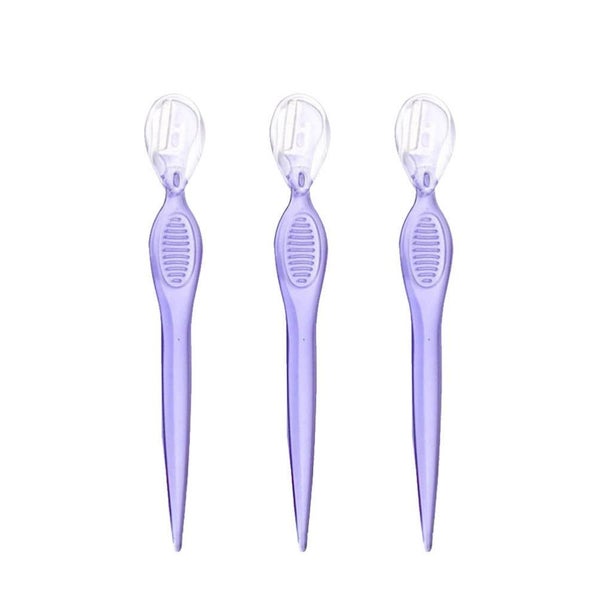 3Pcs Facial Razor Eyebrow Shaper beauty makeup tools Straight Handle Eyebrow Carousel 2