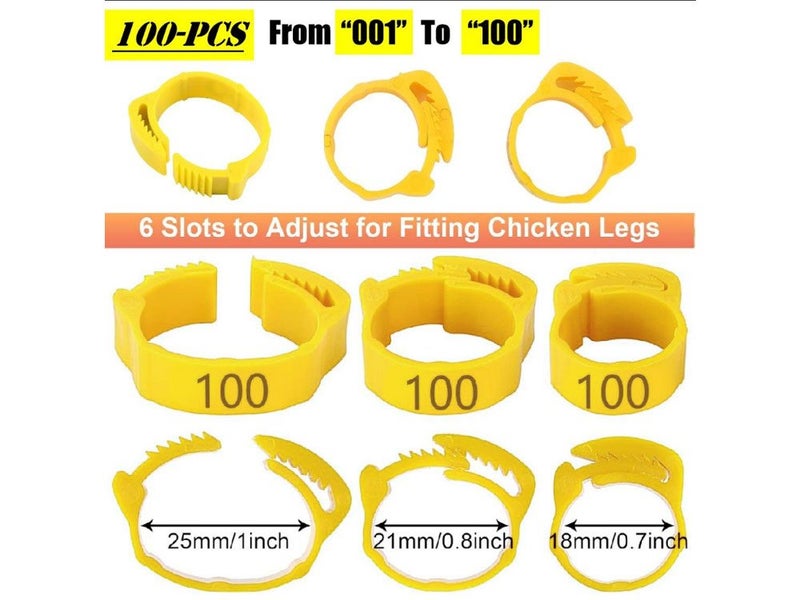 Poultry Leg Rings 100PCS Carousel 11