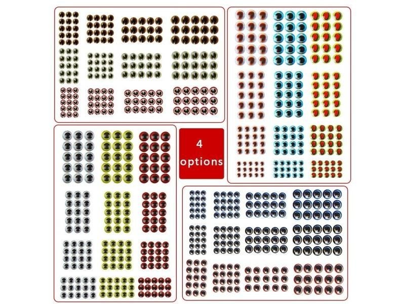 549Pcs 3D Fishing Lure Eyes Mixed Color Fly Tying Accessories Carousel 1