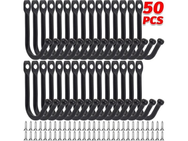 5-50PCS Metal J Shaped Hooks For Bathroom Kitchen Carousel 2