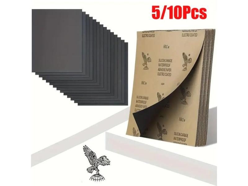 5/10Pcs Wet Dry Dual-Use Resistant Silicon Carbide Sandpaper Carousel 2