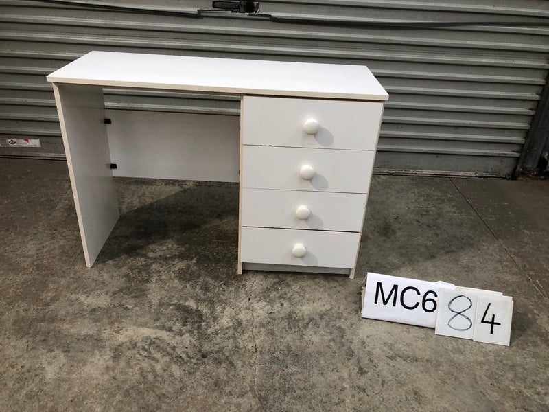 MC684 C8 - White Desk with 4 Drawers Carousel 1