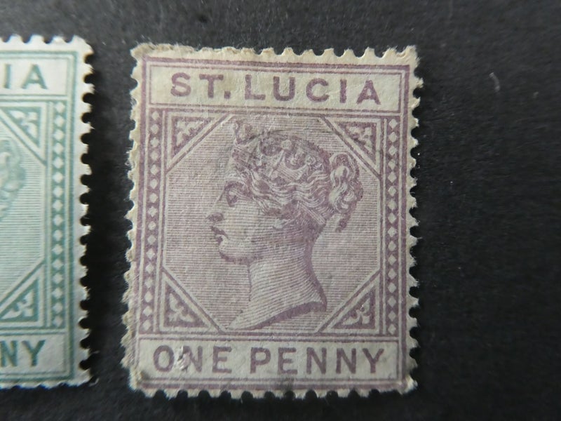 Mint St Lucia Queen Victorias-$1res Carousel 3