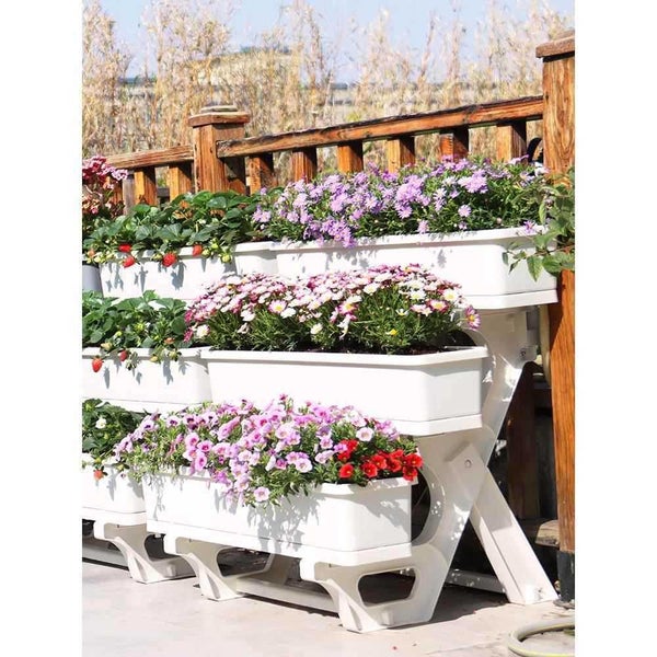 Garden Planter, 3 Tiers Vertical Raised Garden Bed Carousel 6