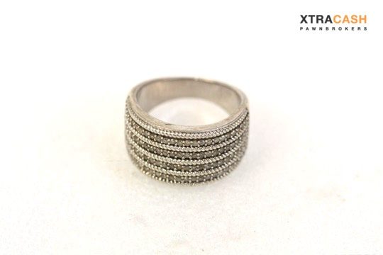 Sterling Silver and Diamond Large Dress Band Carousel 1