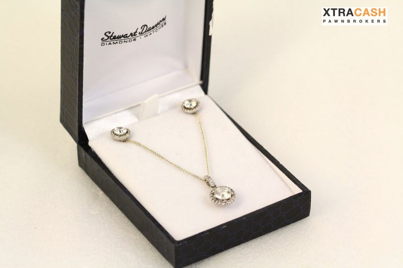 Stewart Dawsons Sterling Silver Necklace, Pendant and Earrings Set Carousel 1