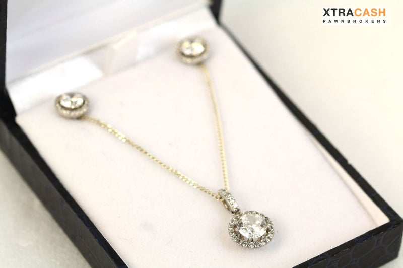 Stewart Dawsons Sterling Silver Necklace, Pendant and Earrings Set Carousel 2