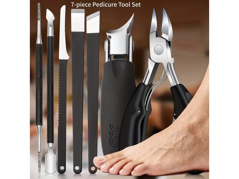 7pcs Stainless Steel Nail Clipper Kit For Thick Toenails Carousel 1