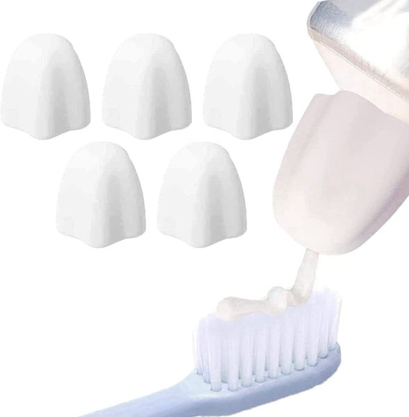 10 Pack Toothpaste Cap, Self-Closing, Reusable Silicone Caps, Toothpaste Sque Carousel 1