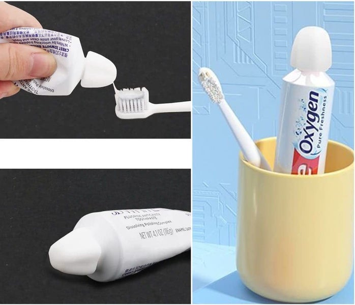 10 Pack Toothpaste Cap, Self-Closing, Reusable Silicone Caps, Toothpaste Sque Carousel 5