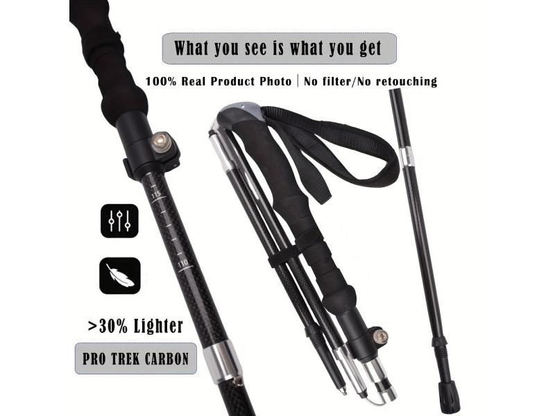 2-Pack Adjustable Carbon Fiber Hiking Trekking Poles Carousel 2