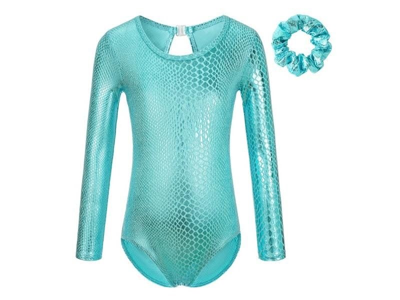 Girls Long Sleeve Unicorn Mermaid Gymnastic Leotards For Kids 2-10 Carousel 2