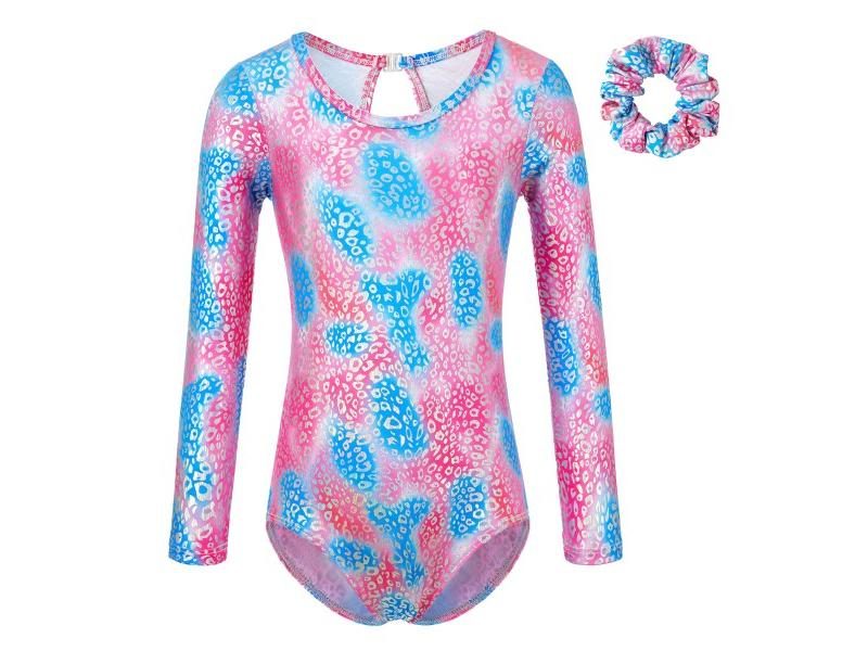 Girls Long Sleeve Unicorn Mermaid Gymnastic Leotards For Kids 2-10 Carousel 1