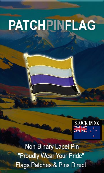 Non-Binary Pride Flag Pin LGBTQIA+ Carousel 1