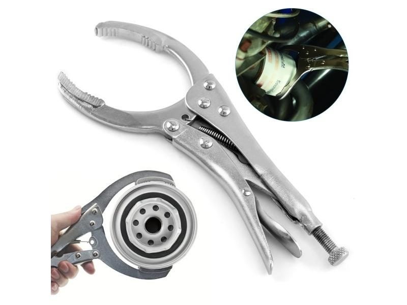 9.5in Heavy-Duty Locking Grip Oil Filter Wrench Pliers Carousel 1