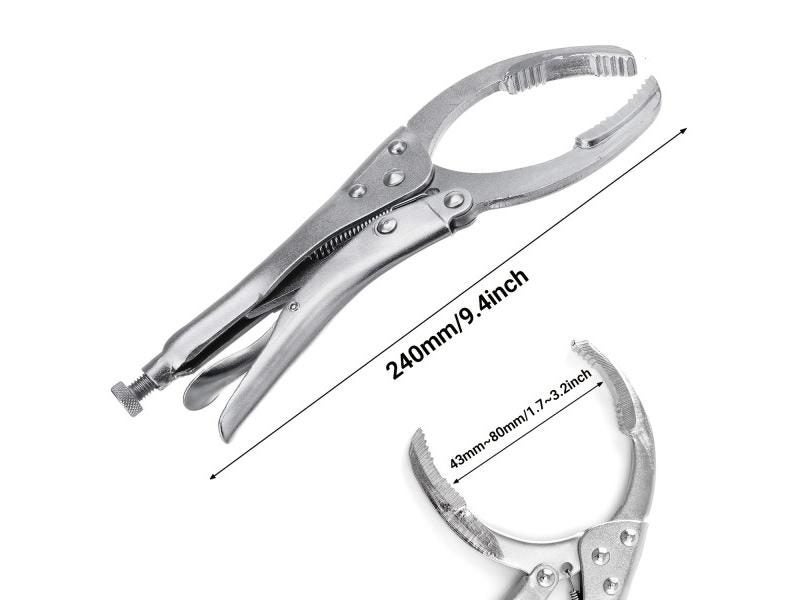 9.5in Heavy-Duty Locking Grip Oil Filter Wrench Pliers Carousel 2