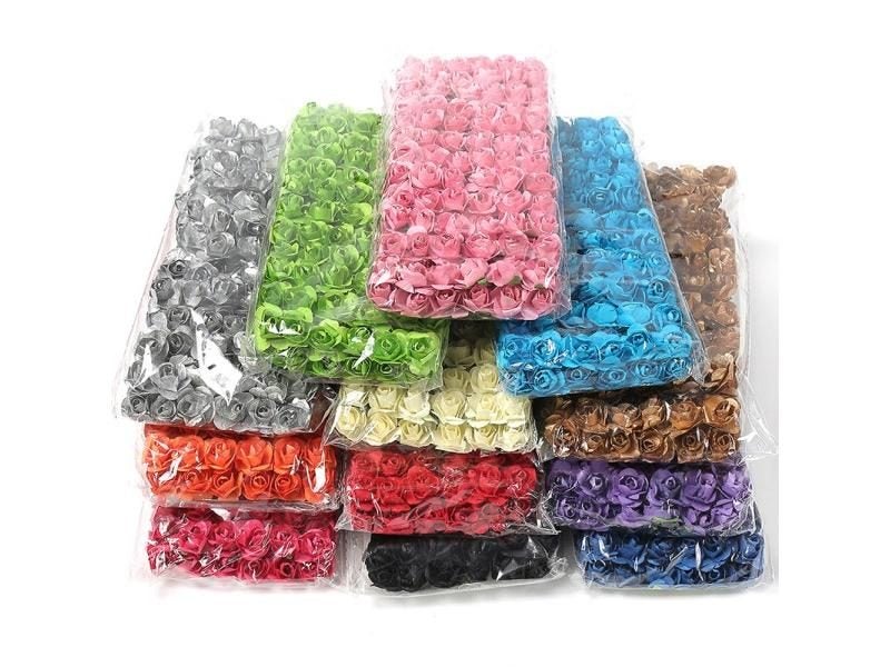 144pcs Artificial Paper Rose Flowers For Wedding Home Decor Carousel 2