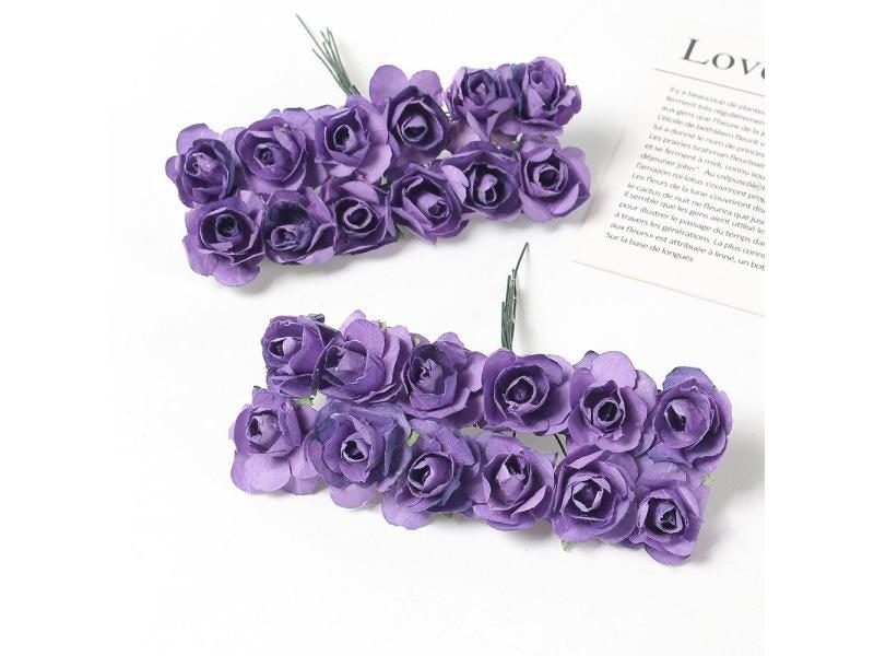 144pcs Artificial Paper Rose Flowers For Wedding Home Decor Carousel 1