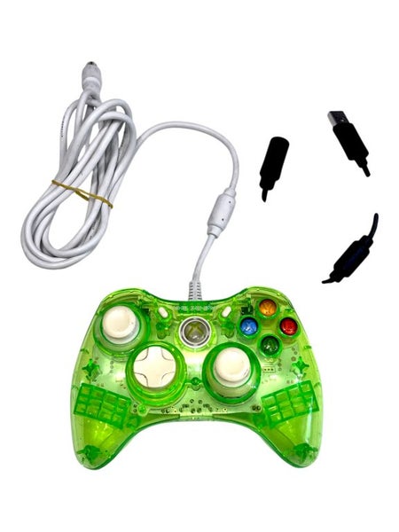 Xbox 360 Wired Controller - Transparent Green *AFTERGLOW* Carousel 1