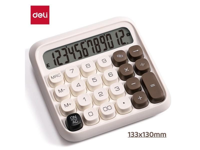 12-Digit LCD Desktop Calculator For Office Home Use Battery Powered Carousel 1