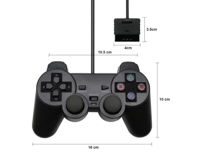 Joystick Game Controller For Sony Playstation 2 PS2 Wired vibration feedback PS Carousel 15