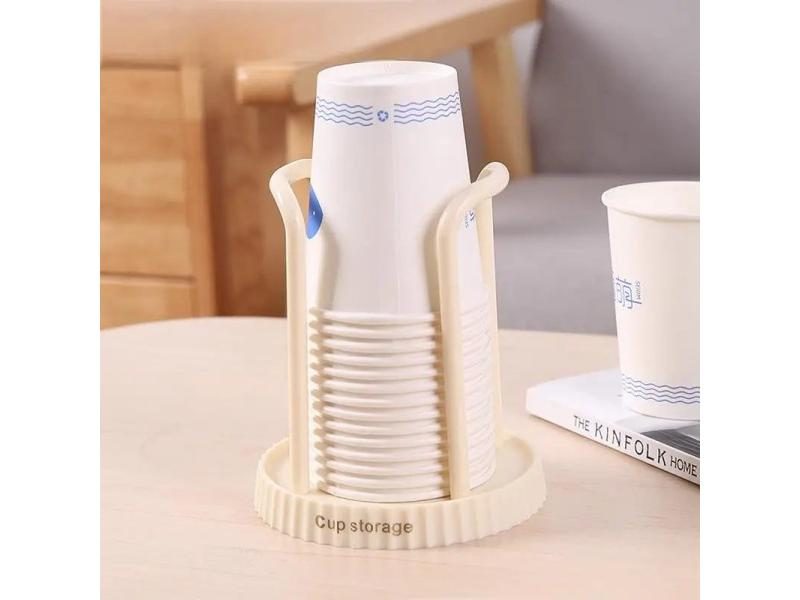 Desktop Disposable Cup Storage Holder For Living Dining Room Carousel 1