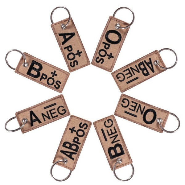 Emergency Keychain Fashion Blood Type Keychains Carousel 1