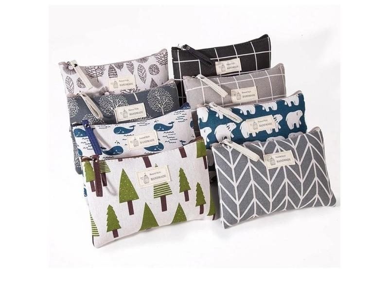 Portable Women's Canvas Makeup Toiletry Bag Organizer Kit Carousel 2