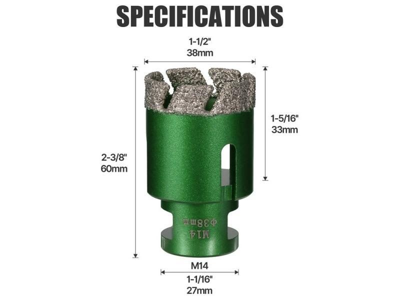 Dry Vacuum Brazed Hole Saw For Ceramic Tile Granite Marble Carousel 1
