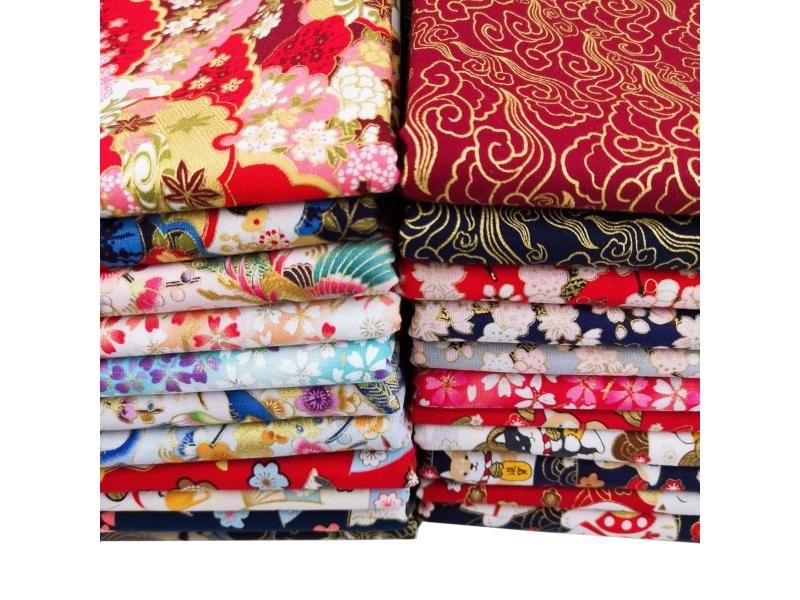 Bronzed Cotton Fabric For Kimono Cheongsam Patchwork Home Textile Carousel 2