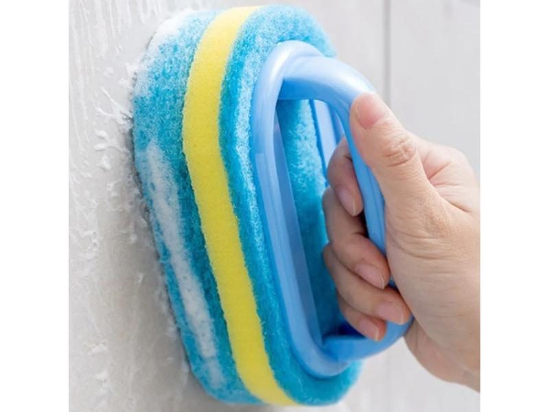 Thickening Handle Kitchen Bathroom Cleaning Sponge Tools Carousel 1