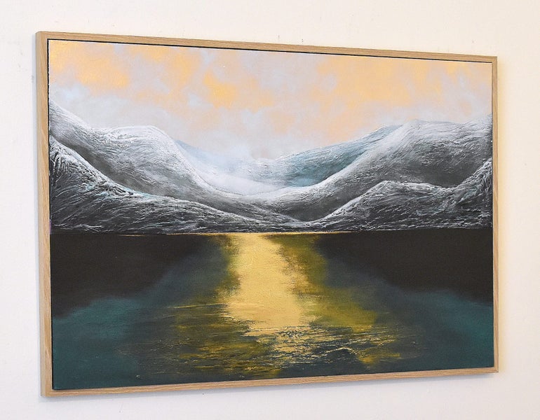 THE SOUTHERN ALPS - GOLD LEAF - FLOATING FRAME - LARGE Carousel 2