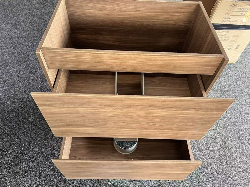 PLYWOOD 750 LIGHT OAK VANITY FLOOR STANDING WITH CERAMIC TOP