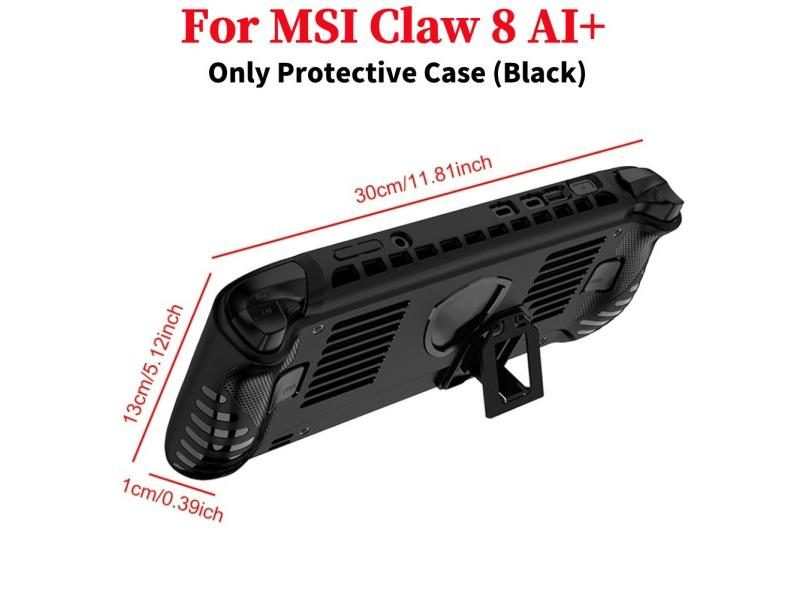 For MSI Claw 8 AI TPU Soft Shockproof Case With Bracket Carousel 1
