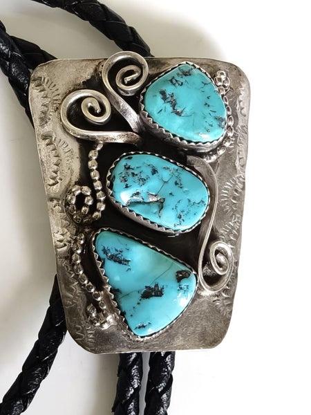 Native American Indian Turquoise bolo tie Carousel 1