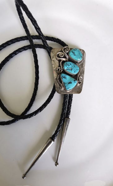 Native American Indian Turquoise bolo tie Carousel 2
