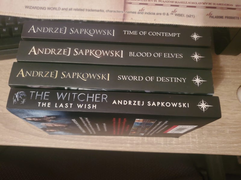 The Witcher books by: Andrzej Sapkowski