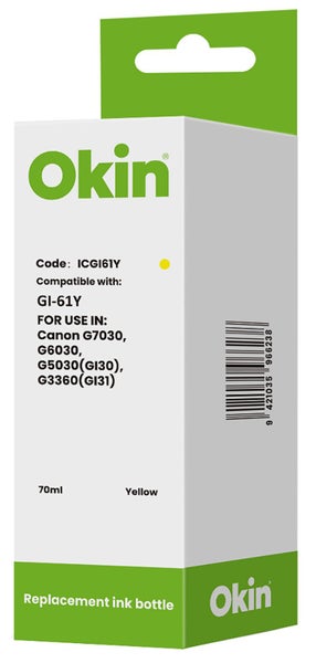 Okin Compatible Canon GI61 Yellow Ink Bottle Carousel 1