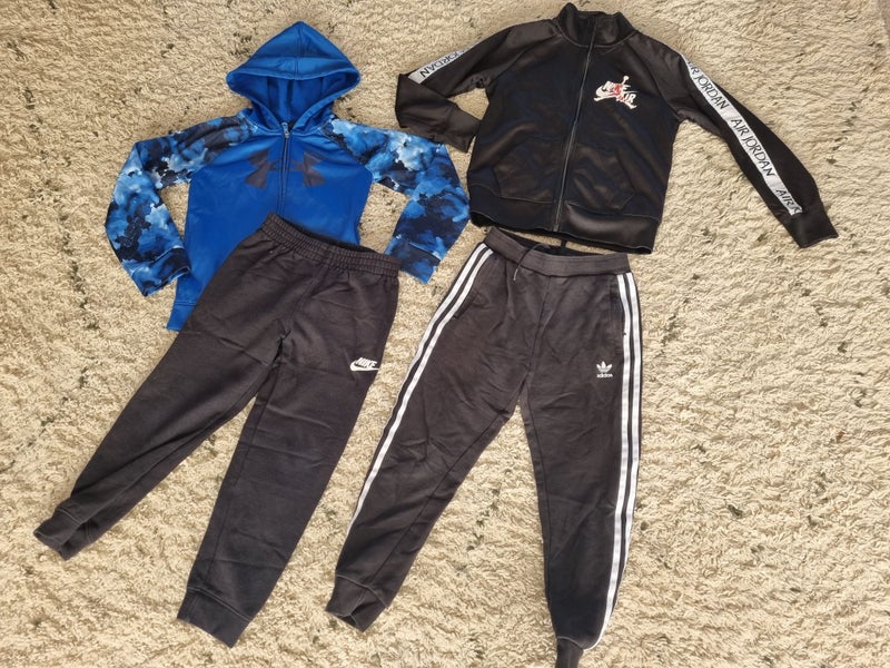 4x Nike Adidas UA Boys Hoodie Trackpants Bundle Boys size 7 Very Good Condition Carousel 1